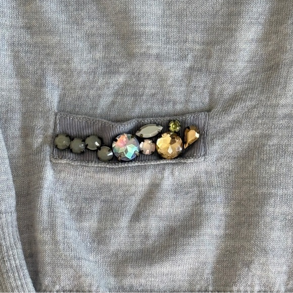 J. Crew Jeweled Pocket Cardigan Sweater - Picture 3 of 8